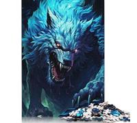 Horror Wolf 500 Piece Jigsaw Puzzle for Adults Family Game Teens Jigsaw Puzzle 500pcs (52x38cm)