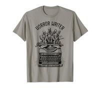 Horror Writer Zombie Vintage Typewriter Halloween Novelist T-Shirt