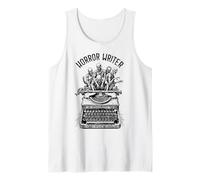 Horror Writer Zombie Vintage Typewriter Halloween Novelist Tank Top