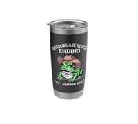 Horrors are Never Ending Yet I Remain Silly Frog Meme Stainless Steel Insulated Tumbler