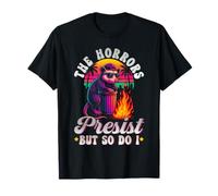 Horrors Persist So Do I Funny Possum Meme Trash Dumpster T-Shirt
