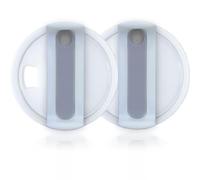 Horsdo 40oz Tumbler Lid for Stanley, Spill Proof Splash Resistant Tumbler Covers,Replacement cover for Stanley Cup Accessory(2 pack) (40oz, White-Grey)