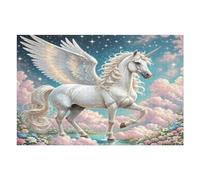 Horse 1000 Pcs Jigsaw Puzzle Bundle Cute Pet Animals Puzzle for Adults Teens 14+ Fun Family Game Mindful Activity Spring Gift Precision Cut Board 1000 PCS