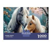 Horse 1000 Piece Cardboard Jigsaw Puzzle Frosted Forest for Adult Stress Relief Seekers Home Entertainment Unique Pattern 38x26cm/1000pcs