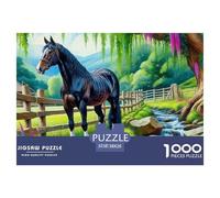 Horse 1000 Piece Jigsaw Puzzles for Adults Challenging Puzzle Educational for Challenging Family Activity Games Colorful Hard Puzzle for 38x26cm/1000pcs Family Decorations