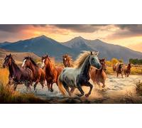 horse 1000 Piece Jigsaw Puzzles for Adults Educational Games Jigsaw Puzzle Home Decoration for Adults Gifts 38x52cm/1000pcs
