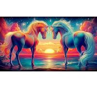 horse 1000 Piece Jigsaw Puzzles for Adults Educational Games Jigsaw Puzzle Home Decors for The Whole for Women, Gifts for Men 75x50cm/1000pcs