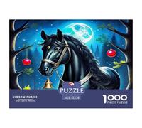 Horse 1000 Piece Jigsaw Puzzles Fun Challenging Modern Horse in Vibrant Landscapes Classic Educational Games Creativity & Gift Giving For Children And Adults Aged 14 And Over 52x38cm/1000pcs