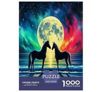 Horse 1000 Piece Jigsaw Puzzles Fun Challenging Modern Wildlife Classic Educational Games Beautiful Decoration For Children And Adults Aged 14 And Over 70x50cm/1000pcs