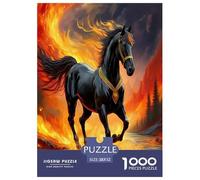 Horse 1000 Piece Jigsaw Puzzles Fun Challenging Modern Wildlife Classic Educational Games Creativity & Gift Giving Suitable for Children & People Aged 14+ 52x38cm/1000pcs