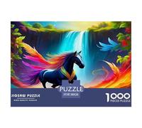Horse 1000 Piece Jigsaw Puzzles Fun Challenging Modern Wildlife Educational Game for The Whole Gifts Suitable for Children & People Aged 14+ 38x26cm/1000pcs