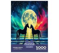 Horse 1000 Piece Jigsaw Puzzles Fun Challenging Modern Wildlife Educational Game Perfect for Relaxation Suitable for Children & People Aged 14+ 52x38cm/1000pcs