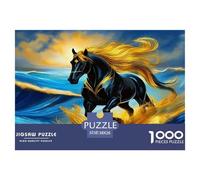 Horse 1000 Piece Jigsaw Puzzles Fun Challenging Modern Wildlife Puzzles Game Beautiful Decoration For Children And Adults Aged 14 And Over 38x26cm/1000pcs