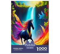 Horse 1000 Piece Jigsaw Puzzles Fun Challenging Modern Wildlife Puzzles Game Creativity & Gift Giving For Children And Adults Aged 14 And Over 52x38cm/1000pcs