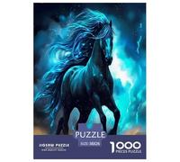 Horse 1000 Piece Jigsaw Puzzles Fun Challenging Modern Wildlife Puzzles Game Perfect for Relaxation Suitable for Children & People Aged 14+ 38x26cm/1000pcs