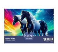 Horse 1000 Piece Jigsaw Puzzles Handwork Challenging for Challenging Family Activity Games Colorful for Home Decor Gifts 38x26cm/1000pcs