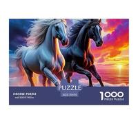 Horse 1000 Piece Jigsaw Puzzles Handwork Challenging for Challenging Family Activity Games Colorful Hard Puzzle for 70x50cm/1000pcs Family Decorations