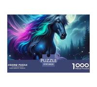 Horse 1000 Piece Jigsaw Puzzles Handwork Challenging Puzzle Educational for Challenging Family Activity Games Colorful for Home Decor Gifts 38x26cm/1000pcs