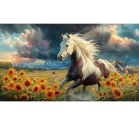 horse 1000 Piece Recycled Paper Jigsaw Puzzle Fun Present & Activity for Home Challenging Puzzles Great Gift Idea for Adults 38x26cm/1000pcs