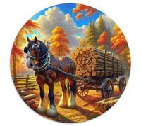 Horse 1000 Piece Round Puzzle Creative Seeking A Challenging And Relaxing Activity Games for Adults And Kids 1000pcs (67.5x67.5cm)