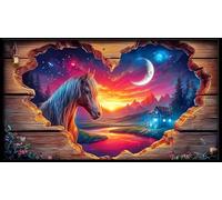 horse 1000 Pieces Jigsaw Puzzles for Adults Challenging Game Jigsaw Puzzle Home Decoration for The Whole for Women, Gifts for Men 75x50cm/1000pcs