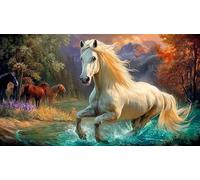 horse 1000 Pieces Jigsaw Puzzles for Adults Challenging Game Jigsaw Puzzle Home Decoration for The Whole for Women, Gifts for Men 38x26cm/1000pcs