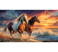 horse 1000 Pieces Jigsaw Puzzles for Adults Educational Games Jigsaw Puzzle Home Decoration for Adults Gifts 75x50cm/1000pcs