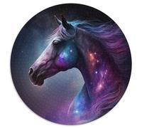 Horse 1000 Pieces Puzzles for Adults 1000 Piece Round Jigsaw Family Activity, DIY Home Decor, 67.5x67.5cm