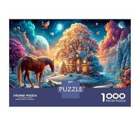 horse 1000Pieces JigsawPuzzlesKitten Cosmic ForAdult Colourful LargePiecePuzzles Age12+byth Challenging The Impossible Difficult Game Brainteasing Adults Jigsaw Puzzle 52x38cm/1000pcs