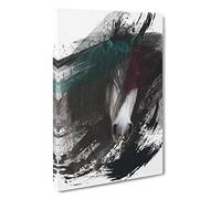 Horse (12) V2 Canvas Print | Gallery Wrapped 30mm Frame Wall Art | 30x20 inches | Ready to Hang | Modern Animals Picture | Living Room Bedroom Lounge Office
