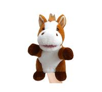 (horse, 25cm) Cartoon Animal Hand Puppet Parent-child Game Doll Husky Fox Bear Dog Pig Tiger Lion Appease Toys Birthday Gifts For Children