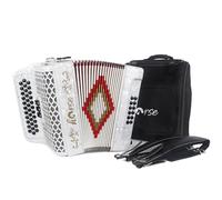 Horse 34 Key Accordion, GCF 12 Bass 3 Row, Made of Celluloid Louder & Clearer Timbre than Plastic,Accordions Instrument for Adults,W/Luxury Backpack,Straps,34 Buttons Acordeón Acordeones Para Adultos