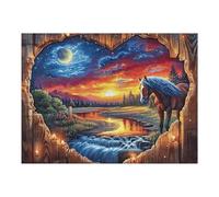 Horse 500 Piece Jigsaw Puzzle for Adults Magical Cosmic Creatures Jigsaw Cozy Night In Activity Colourful Challenge Great Gift for Puzzle Lovers Stress Reliever 500 PCS