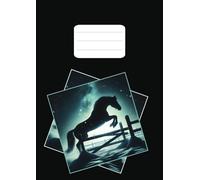 Horse A4 Math Jotter | 110 Pages | 7mm Square Ruled | 7mm Graph Paper: Squared Paper | Math Exercise Book | Math Notebook