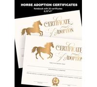 Horse Adoption Certificate: Notebook with 20 Pony Adoption Certificates for Horse Adoption Party