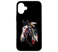 Horse Adorned Traditional Native American Case for iPhone 16 Plus