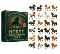 Horse Advent Calendar 2025, 24 Days Christmas Countdown Calendar with 24 Unique Horses Figurines, Journey Through The Most Beloved Horse Breeds, Animal Advent Calendar for Man Dad Horse Lovers