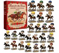 Horse Advent Calendar 2025, 24 Days Christmas Countdown Calendar with 24 Unique Horses Figurines, Run for the Roses Advent Calendar 2025, Gift for Horse Lovers