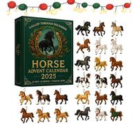 Horse Advent Calendar 2025, 24 Days of Horse Advent Calendar, Funny Christmas Advent Calendars with 24 Hanging Horse Ornaments for Horse Lovers, Collectors, And Seasonal Home Décor (1Set)