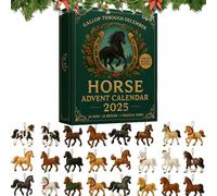 Horse Advent Calendar 2025, Christmas Countdown Calendar with 24 Unique Horses Figurines, Journey Through The Most Beloved Horse Breeds, Animal Advent Calendar for Horse Lovers, Riders