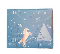 Horse Advent Calendar 2025, Equestrian Christmas Countdown Blind Box, Winter Sky Design Horse Countdown Calendar With 24 Days Horse Gifts, Family Planner, Gifts for horse lovers (Blue)