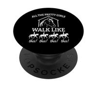 Horse all pretty girls walk like this women riding horses PopSockets Adhesive PopGrip