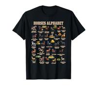 Horse Alphabet A-Z of Beautiful Horse Breeds T-Shirt