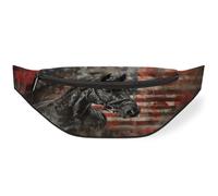 Horse American Flag Waist Bag Pack for Women Men Kids Girls Boys Fanny Pack Bumbags Pouch Purses Belt Bag for Travel Sport Running