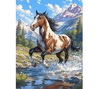 Horse And Foal in A Blooming Meadow 1000 Piece Jigsaw Puzzle for Adults Wildlife Pet Cute Morning Coffee Companion Mindful Start Beautiful Artwork Ideal Birthday Present 1000 PCS