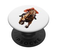 Horse and Rider Racing (red shirt) PopSockets Adhesive PopGrip