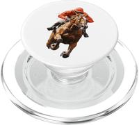 Horse and Rider Racing (red shirt) PopSockets PopGrip for MagSafe