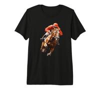Horse and Rider Racing (red Shirt) Premium T-Shirt