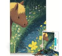 Horse And Squirrel by Stream Adults 1000 Piece Jigsaw Puzzle Unwind Game Clear Tone Enjoyable Challenge Unique Gift (50x75cm)