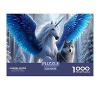Horse And Wolf Jigsaw Puzzles for Adults 1000 Piece Jigsaw Puzzles for Adults Educational Game Challenge Toy Fly Horse And Wolf 1000 Pieces Puzzle for Adult Kid Home Decoration 52x38cm/1000pcs